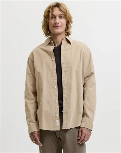 Jack & Jones - JJEField Cord Skjorte - Crockery